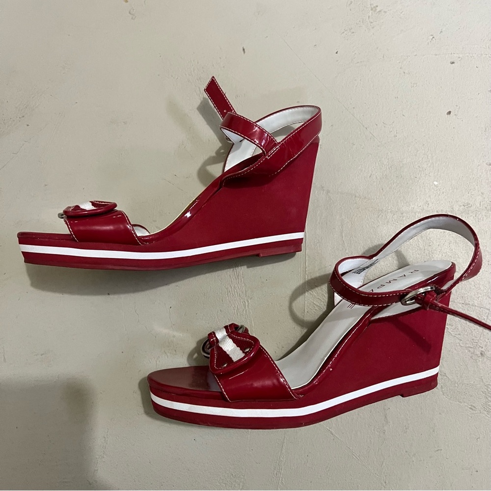 Rampage Women's Burgundy Sandals - Picture 3 of 8